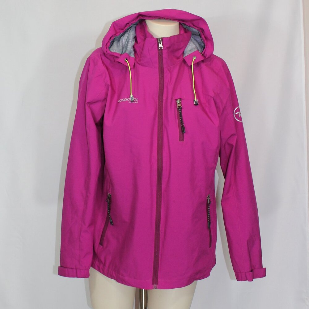 Rossignol Zipped Pink Waterproof Hoodie Jacket Women's size XL